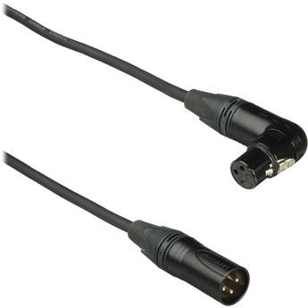 Kopul Studio Elite 4000 Series XLR M to Angled XLR F Microphone Cable (20', Black)