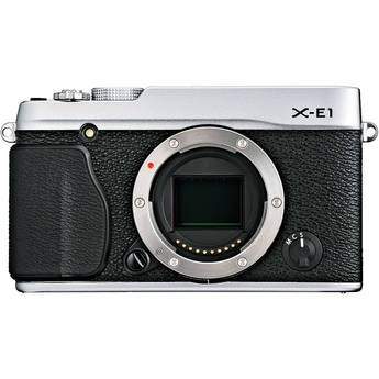 FUJIFILM X-E1 Mirrorless Digital Camera (Body Only, Silver)