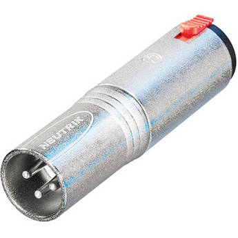 NA3MJ 3-Pole XLR Male to Stereo 1/4" Locking Jack Adapter (Tip, Ring, Sleeve Contact)