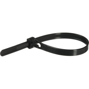 Pearstone 8" Reusable Plastic Cable Ties (Black, 10 Packs of 100)