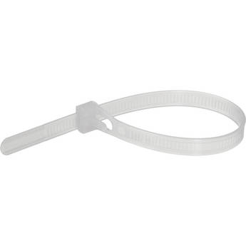 Pearstone 8" Reusable Plastic Cable Ties (Clear, 10 Packs of 100)