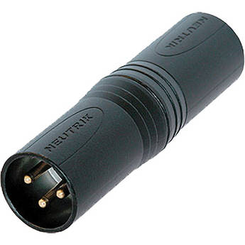 NA3MM-B 3-Pole XLR Male to Male Gender Conversion Adapter (Black)