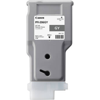 Canon PFI-206 Gray Ink Cartridge (300 ml)