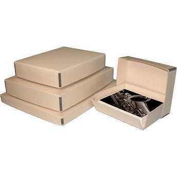 Print File Drop-Front Metal Edge Archival Storage Box (Tan, 17.5 x 22.5 x 3")