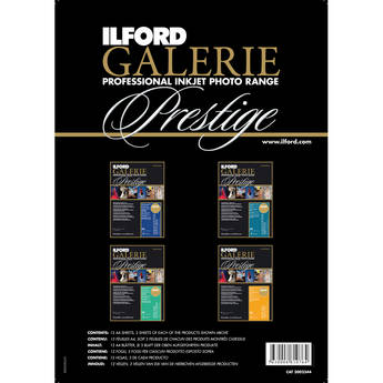 Ilford GALERIE Prestige Fine Art Sample Photo Papers (8.5 x 11", 12 Sheets)