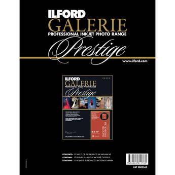 Ilford GALERIE Prestige High Gloss Sample Photo Papers (8.5 x 11", 5 Sheets)