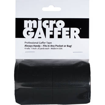 Visual Departures microGAFFER Compact Gaffer Tape (1" x 8 yd, 4-Pack, Black)