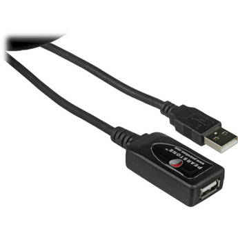 Pearstone 16' USB 2.0 Extension Cable with Booster (Black)