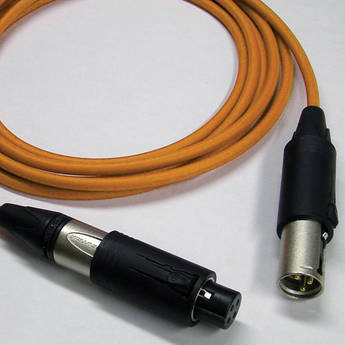 Canare Starquad XLRM Cable with Neutrik Unisex XLRM/XLRF (Orange, 3')