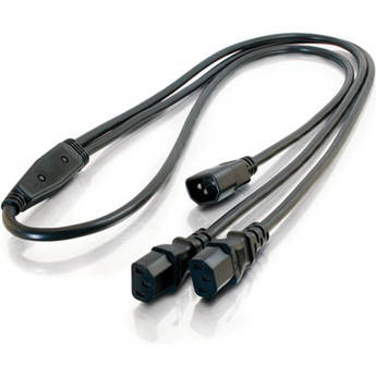 C2G 1-to-2 Power Cord Splitter (16 AWG, Black, 6')