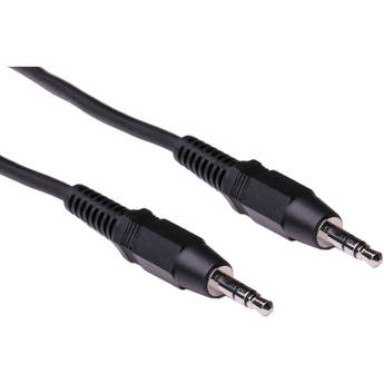 Pearstone Stereo Mini Male to Stereo Mini Male Cable (Black, 3')