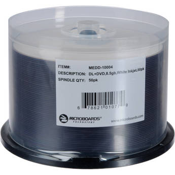 Microboards MEDD-10004 DVD+R Dual-Layer Media (50-disc Spindle)