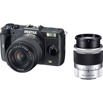 Pentax Q7 Compact Mirrorless Camera with 5-15mm and 15-45mm Lenses (Black)