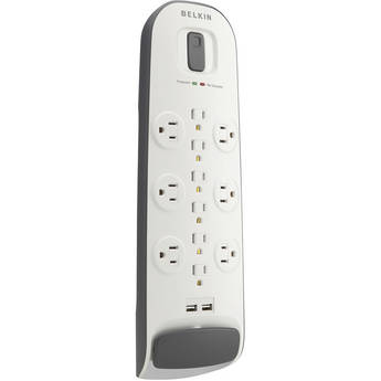 Belkin BV112050-06 12-Outlet Surge Protector with USB Charging (White)