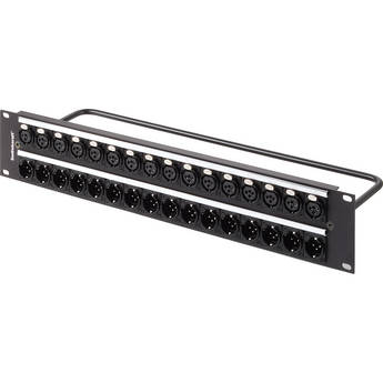 Switchcraft QG Series 2-RU Patchbay with 16 Male and 16 Female XLR Connectors
