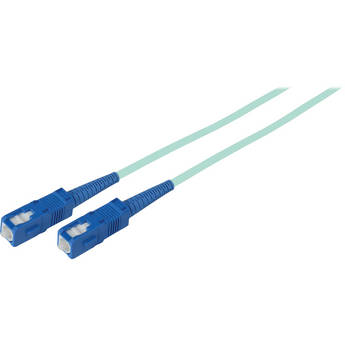 Camplex Premium Bend Tolerant OM3 Multimode Simplex SC to SC Fiber Patch Cable (9.8', Aqua)