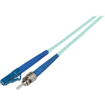 Camplex Premium Bend Tolerant OM3 Multimode Simplex ST to LC Fiber Patch Cable (3.3', Aqua)