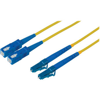 Camplex Duplex LC to Duplex SC Singlemode Fiber Optic Patch Cable (Yellow, 16.4')