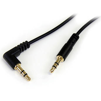 StarTech 3.5mm TRS Right-Angle Male to 3.5mm TRS Straight Male Cable (Black, 6')