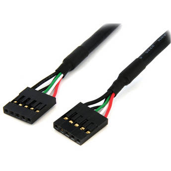 StarTech 5-Pin Internal USB IDC Motherboard Header Cable (Black, 1.5')