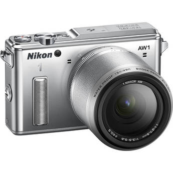 Nikon 1 AW1 Mirrorless Digital Camera with 11-27.5mm Lens (Silver)