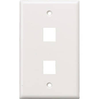 Tera Grand 2-Hole Wall Plate for Keystone Inserts (White)
