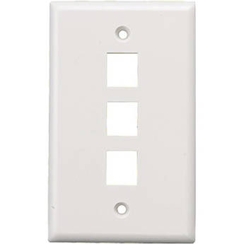 Tera Grand 3-Hole Wall Plate for Keystone Inserts (White)