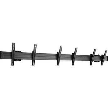Chief FUSION Series FCAB3X1UP Large Back-to-Back Ceiling-Mounted 3 x 1 Menu Board Mount (Portrait, Black)