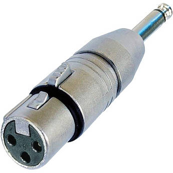 3-Pole XLR Female to Mono 1/4" Male Adapter (Tip, Sleeve Contact)