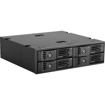 iStarUSA 5.25" to 4 x 2.5" SATA 6 Gb/s Trayless Hot-Swap Cage (Black)