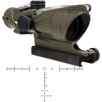 Trijicon 4x32 ACOG Riflescope with TA51 Mount (Green Horseshoe/Dot  Dual-Illuminated Reticle)