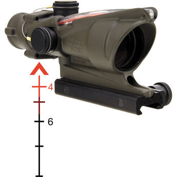 Trijicon 4x32 ACOG Riflescope with TA51 Mount (Red Chevron Dual-Illuminated Reticle)