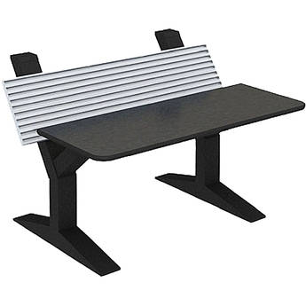 Winsted EnVision Single Tier with 15" Slat-Wall Command Console (Black/Silver, 60")