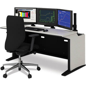 Winsted E-SOC Control Station with Articulating Monitor Mounts (60", Black)