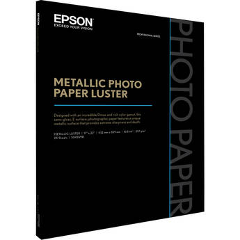 Epson Metallic Photo Paper Luster (17 x 22", 25 Sheets)
