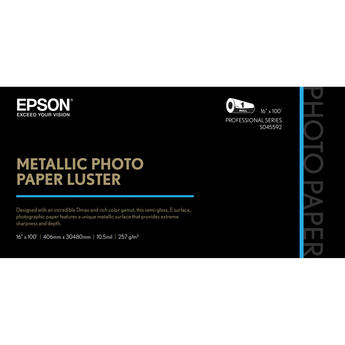 Epson Metallic Photo Paper Luster (16" x 100', 1 Roll)