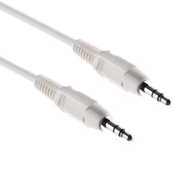 Pearstone Stereo Mini Male to Stereo Mini Male Cable (White, 3')