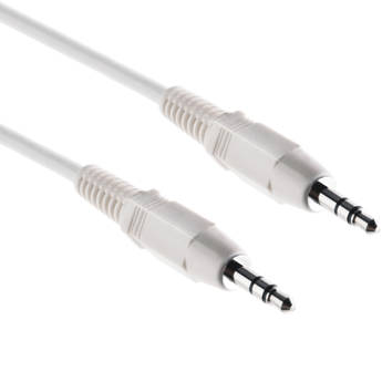 Pearstone Stereo Mini Male to Stereo Mini Male Cable (White, 25')