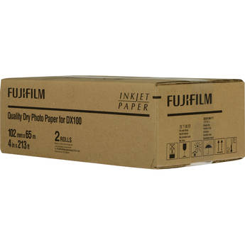 FUJIFILM Quality Dry Photo Paper for Frontier-S DX100 Printer (Lustre, 4" x 213' Roll, 2-Pack)