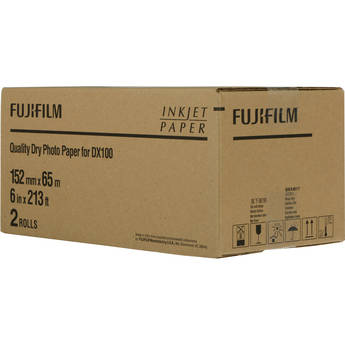 FUJIFILM Quality Dry Photo Paper for Frontier-S DX100 Printer (Glossy, 6" x 213' Roll, 2-Pack)