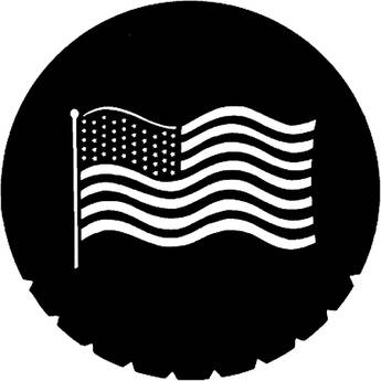 Rosco Steel Gobo #7122 - Waving U.S. Flag - Size B