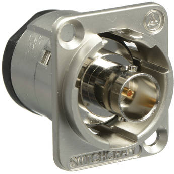 Switchcraft EH Series 75Ω Isolated BNC Female Feedthrough Jack Connector (Nickel)