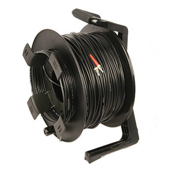 Tactical Fiber Systems DuraTAC Armored SM Tactical Fiber Cable & Reel with 2 ST Connectors (1750')