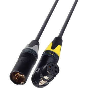 Laird Digital Cinema 4-Pin XLR-M to 4-Pin XLR-F Right-Angle Power Cable for AJA Ki Pro Mini (1')