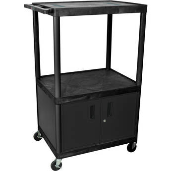 Luxor LULE54C Table with Cabinet (Black/Gray)