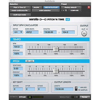 Serato Pitch 'N Time LE 3.0 Time Stretching and Pitch-Shifting Software