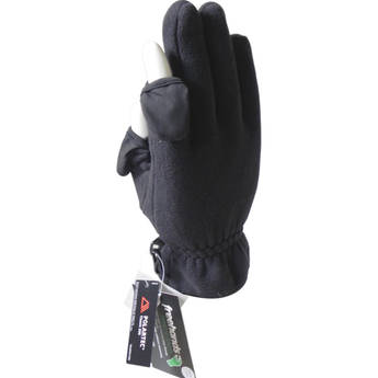 Freehands Women's Polartec Fleece Unlined Gloves (Large, Black)