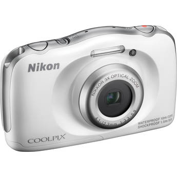 Nikon COOLPIX S33 Digital Camera (White)