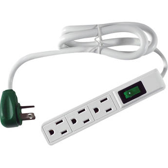 GoGreen Power 3-Outlet Power Strip (White)