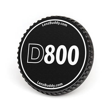 LenzBuddy Body Cap for Nikon F Mount Cameras (D800, Black/White)